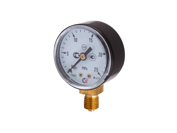Argon pressure gauge 25 MPa black M12x1.5