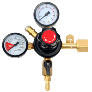 Dual CO2 BEER dispersing regulator - High pressure dual specification mixed gas CO2 regulator cga320